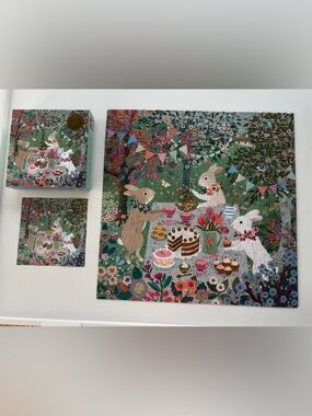 Galison Spring Tea Party – 500 Piece Foil Jigsaw Puzzle